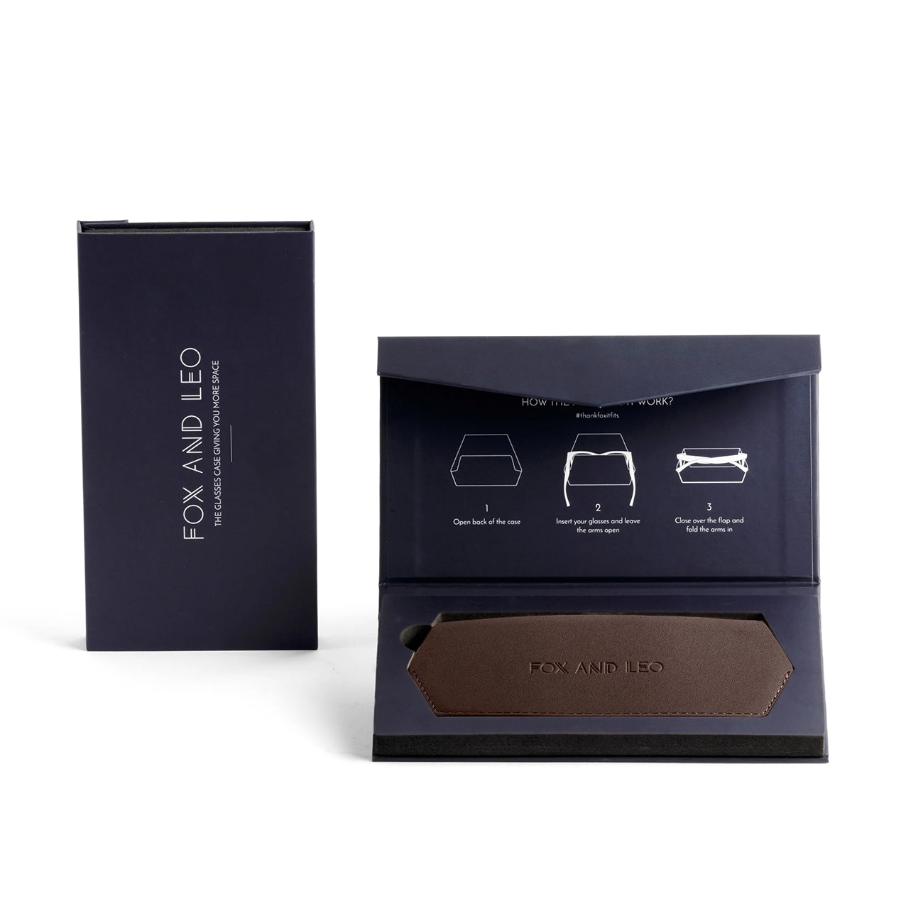 F&L Glasses Case Chocolate