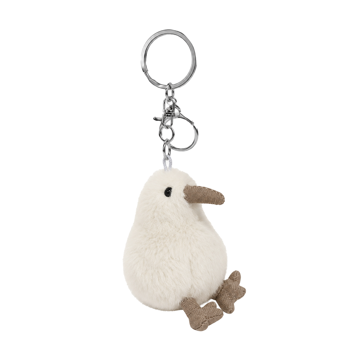 Koko the Kiwi Bag Charm White