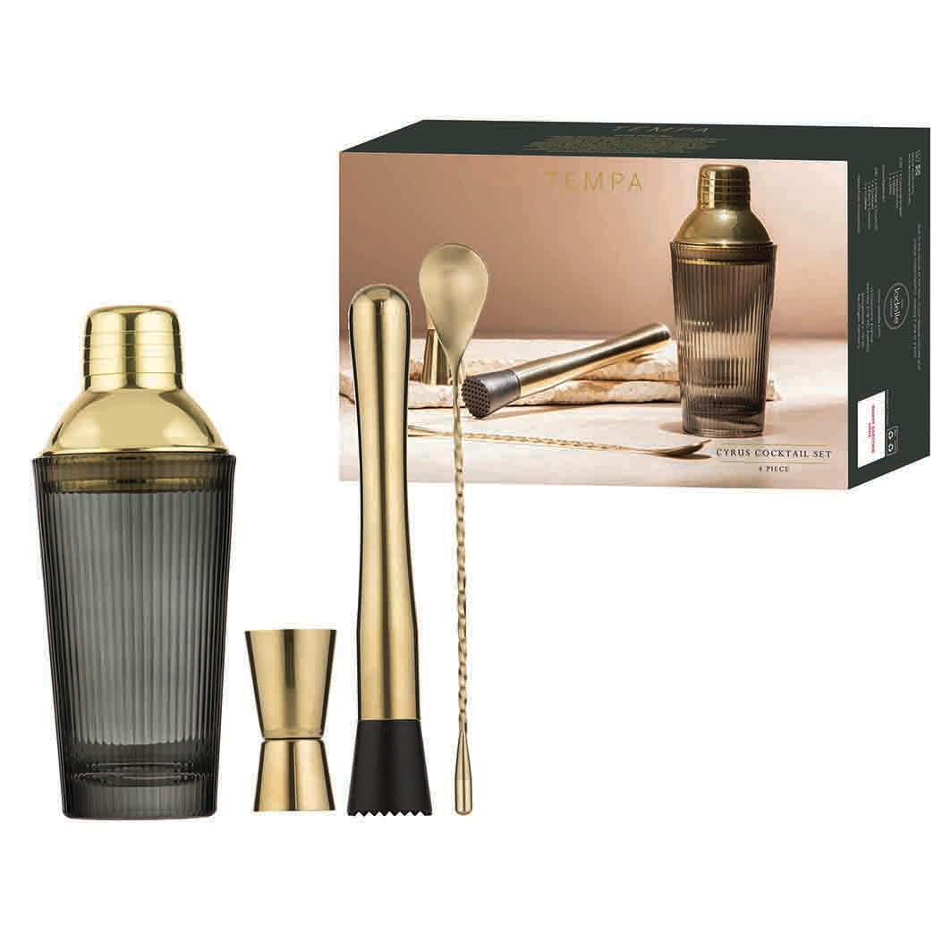 Cyrus Charcoal 4pc Cocktail Set