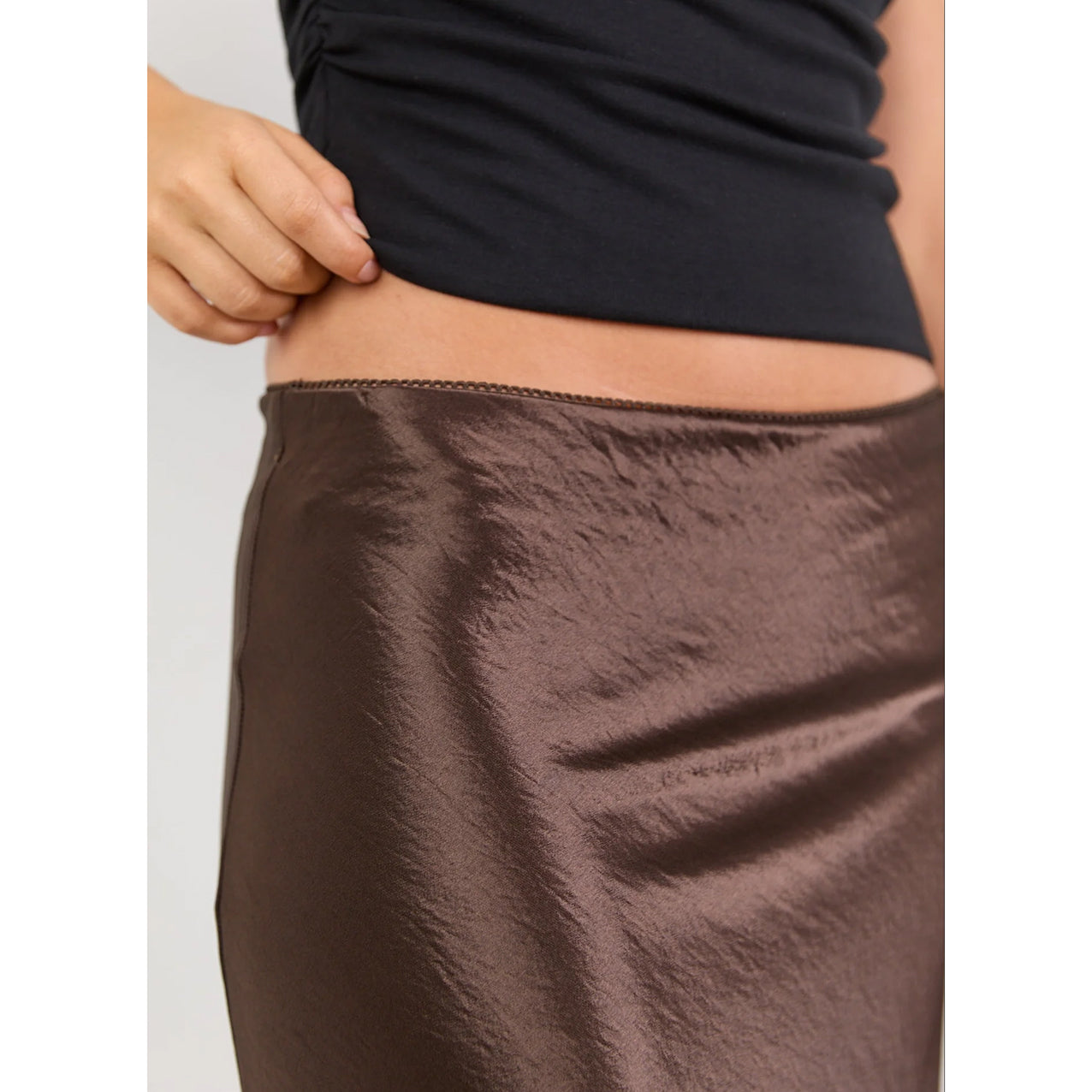 Prodigy Chocolate Satin Maxi Skirt