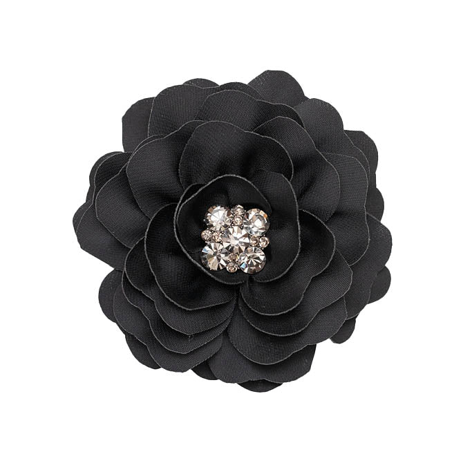 Black Flower Brooch/Clip