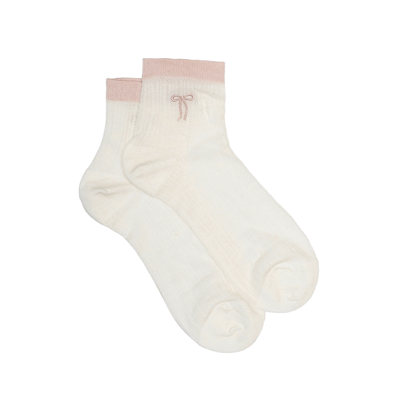 Ankle Sock Pink Bow