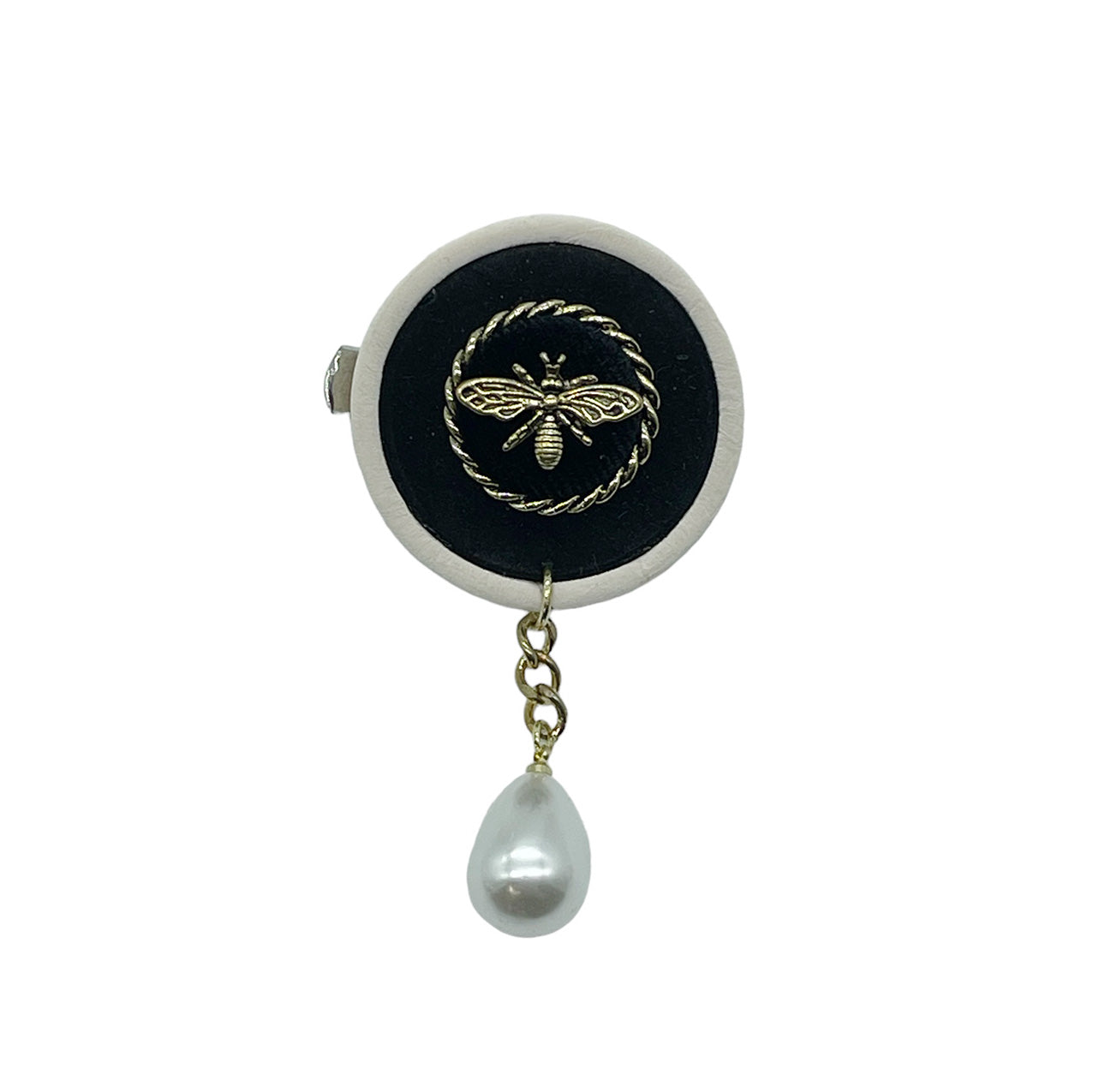 Bee Pearl Drop Brooch