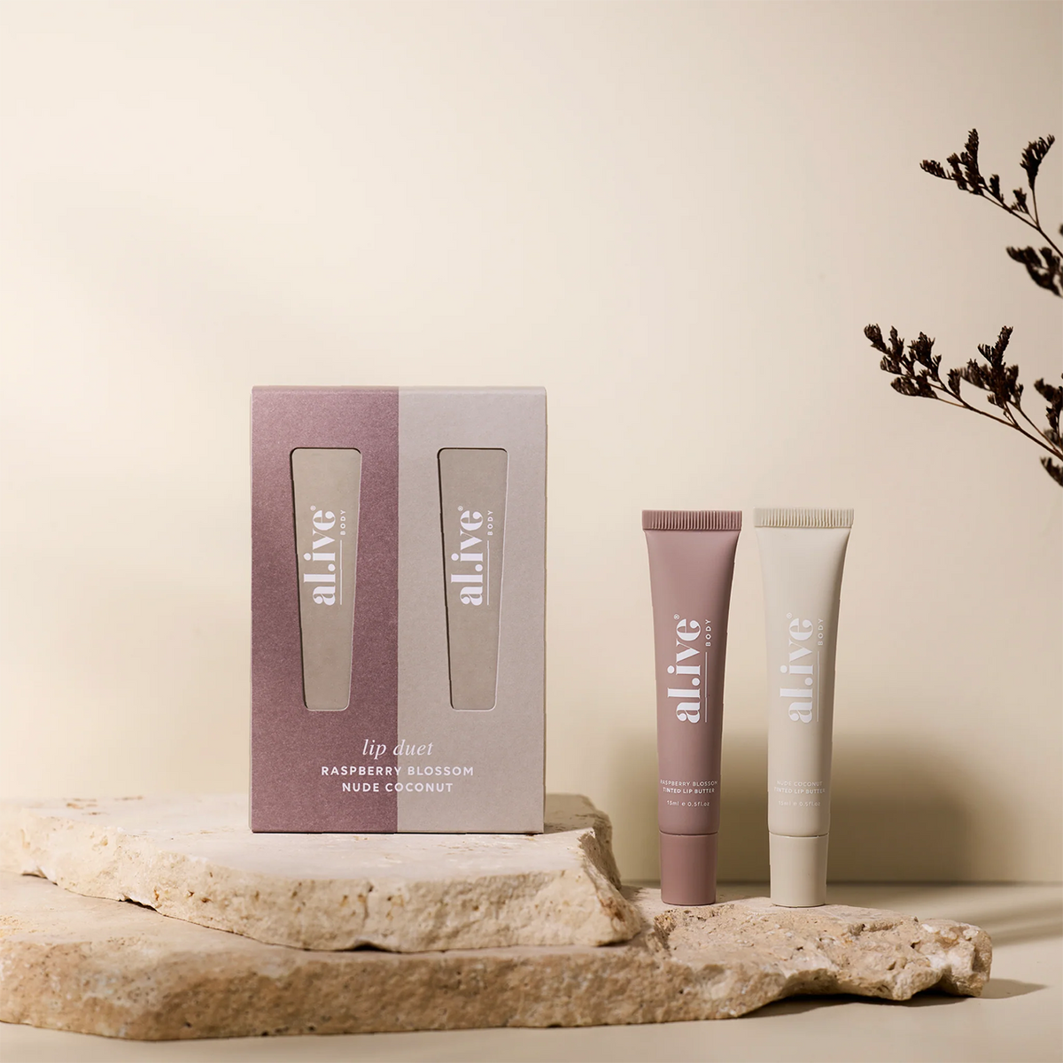 Lip Duet Raspberry Blossom & Nude Coconut