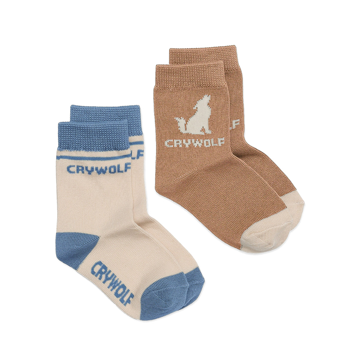 Crywolf Socks 2pk Sage/Tan
