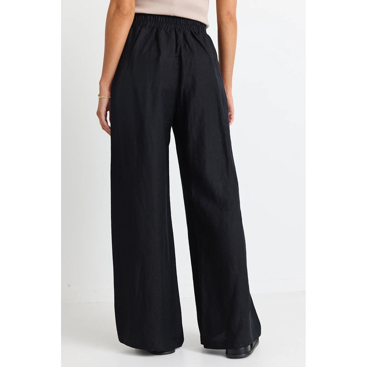 Guardian Black Linen Viscose Pants