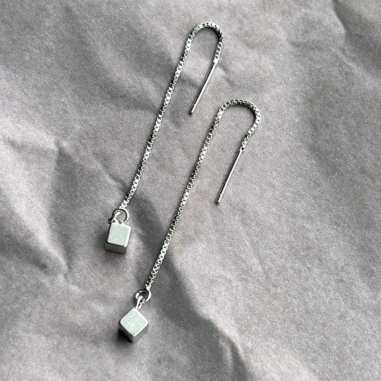 Thread Cube Earrings