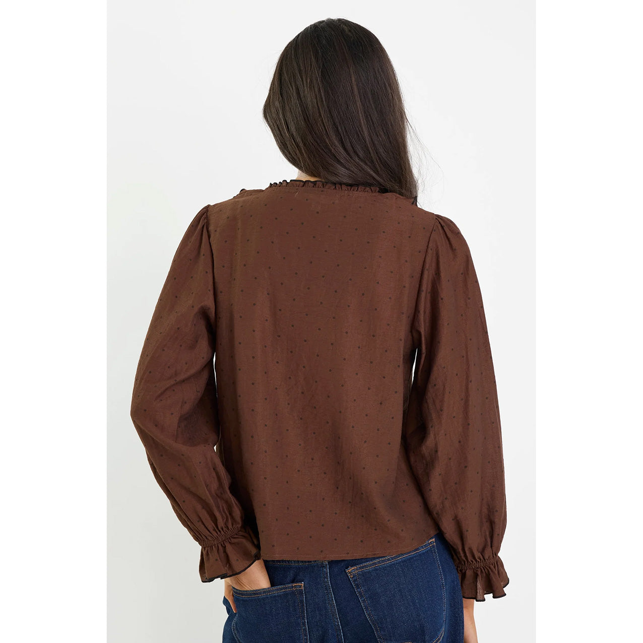 Decorate Chocolate Polka Dot Shirt