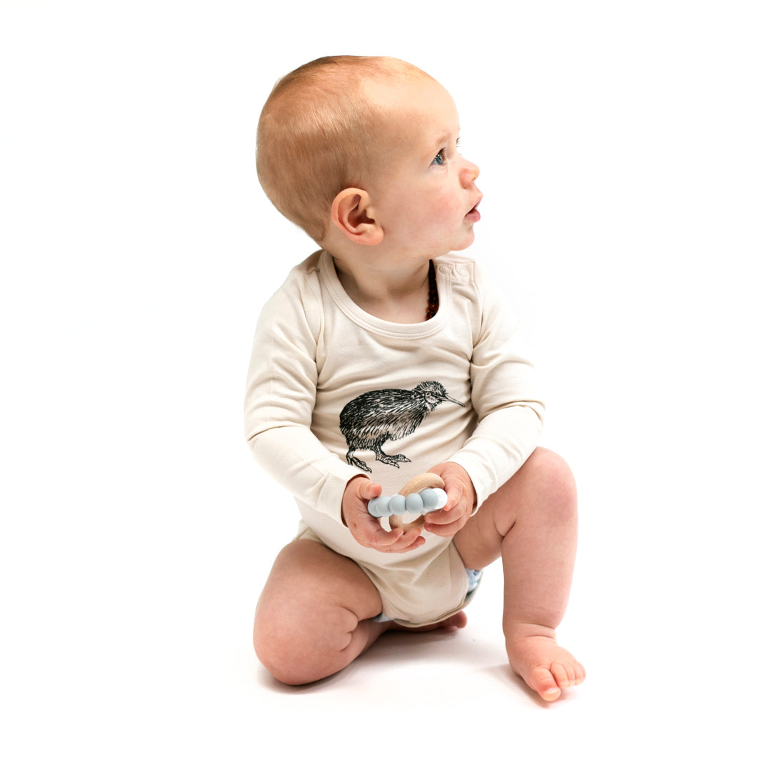 Long Sleeve Bodysuit Almond kiwi
