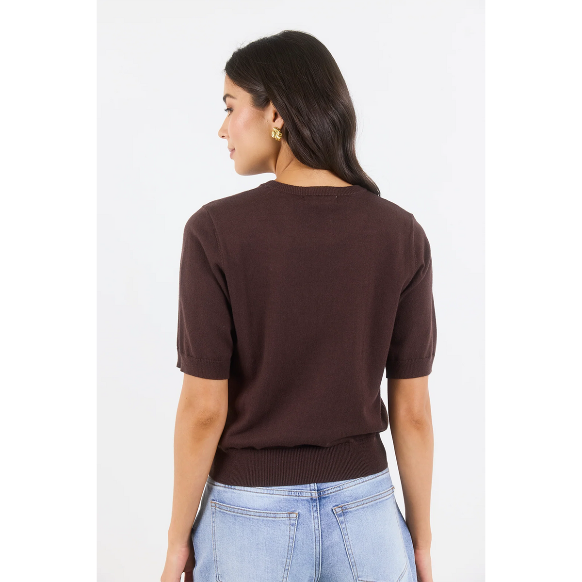 Edition Chocolate Cashmere Blend Knit Tee