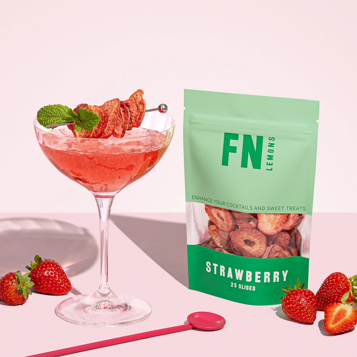 Dried Strawberry Slice Garnish