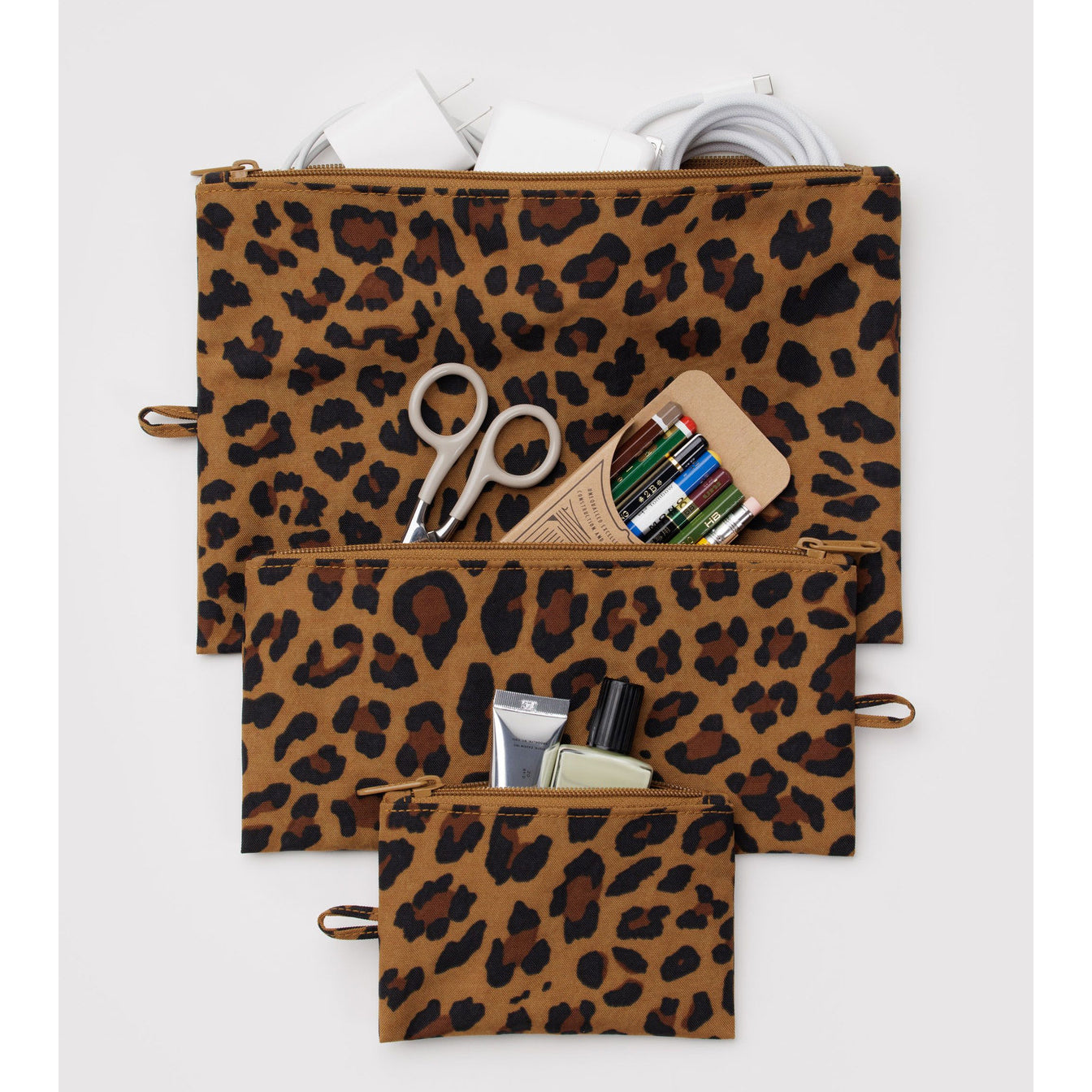 Baggu Go Pouch Set Leopard