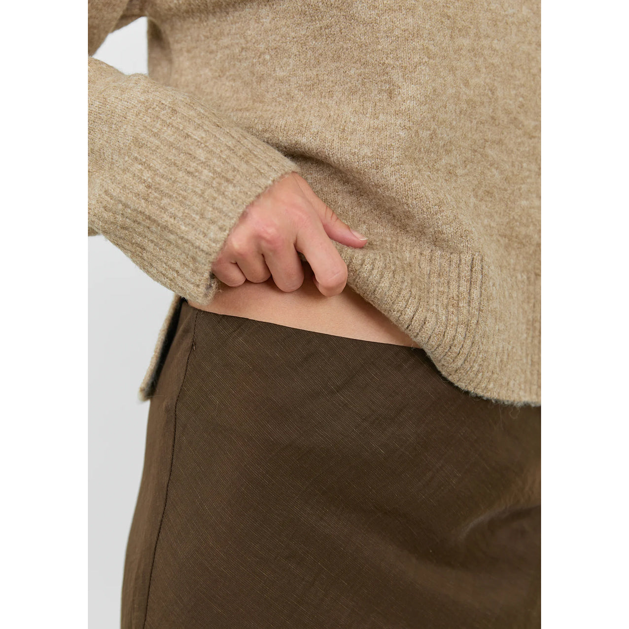 Sahara Chocolate Luxe Linen Blend Skirt
