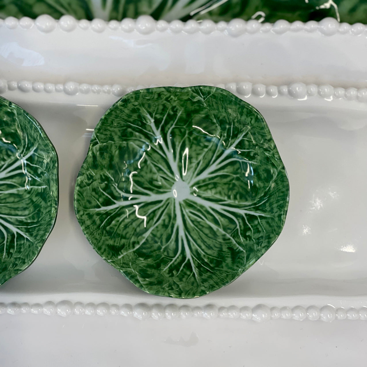 Melamine Cabbage Green Snack Bowl 12cm