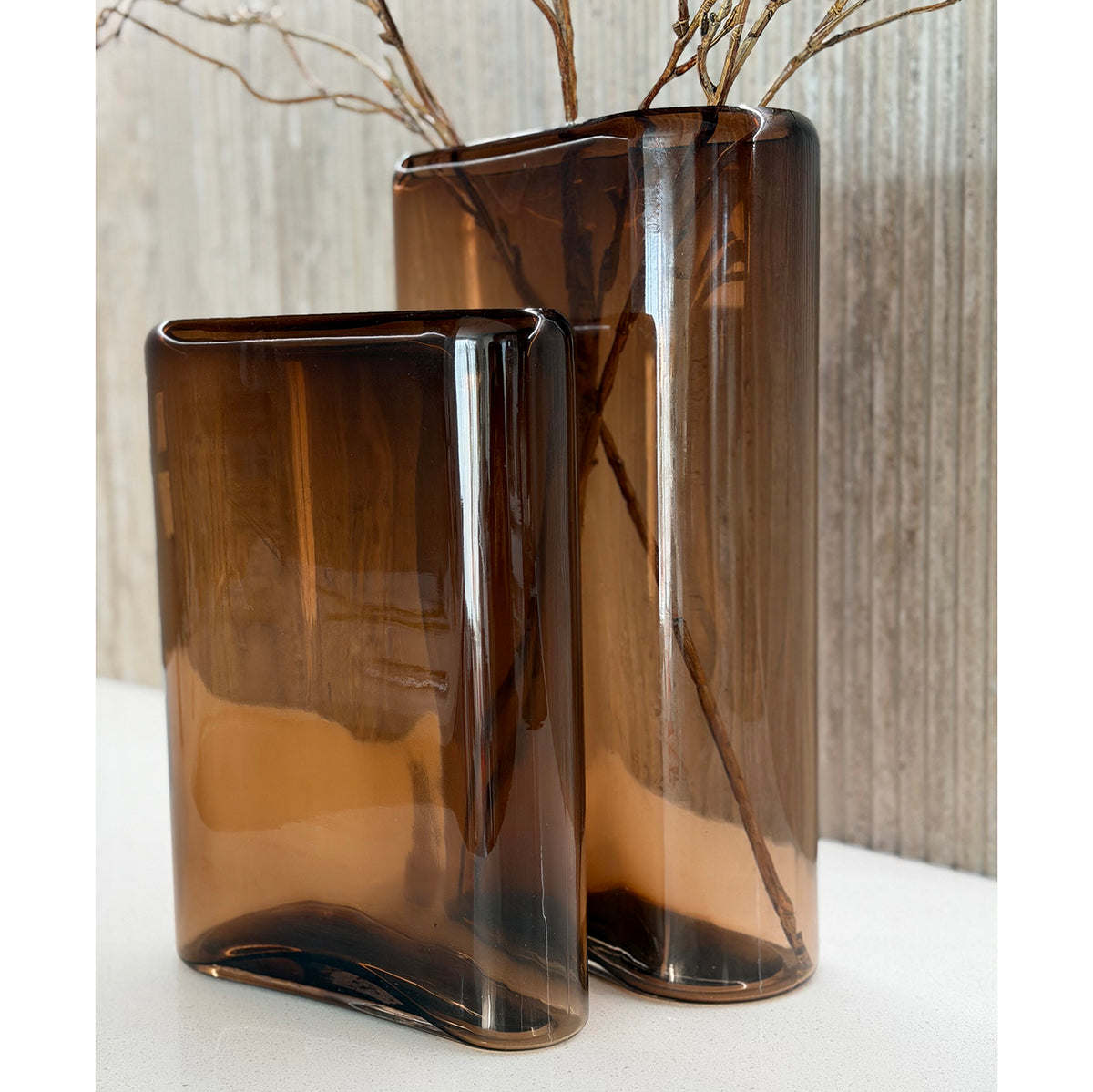 Wave Vase Tobacco