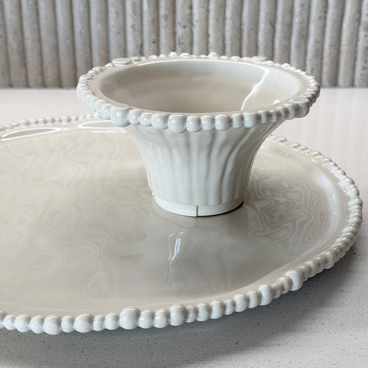 Melamine Pearl Cake Stand Sand