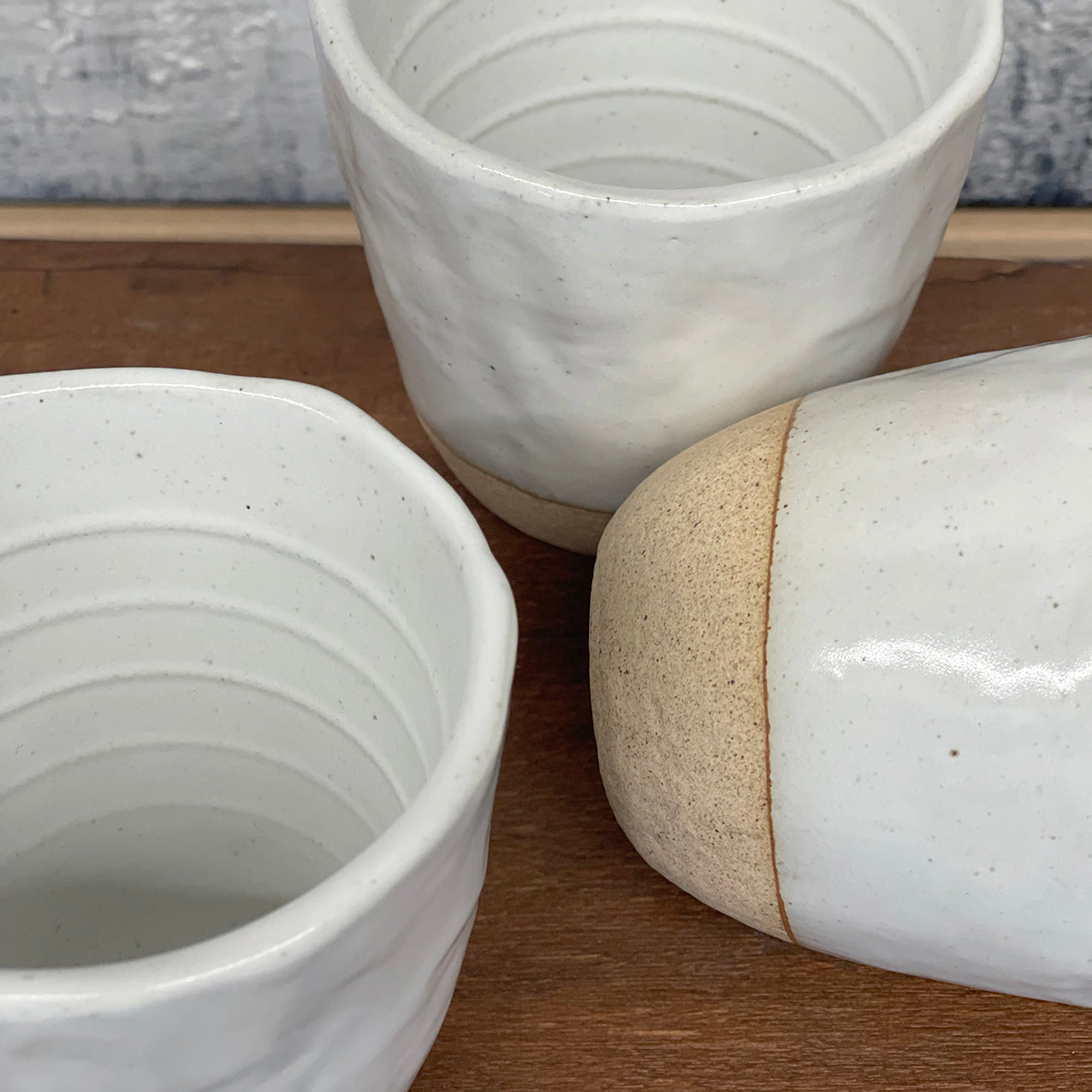 White Lopsided Mug Large