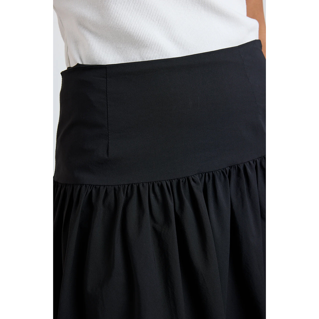 Intensity Black Bubble Midi Skirt
