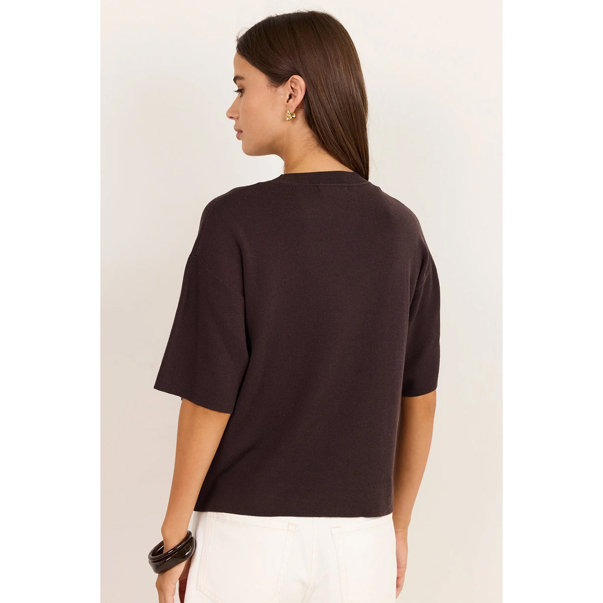 Intrepid Chocolate Relaxed Knit Tee