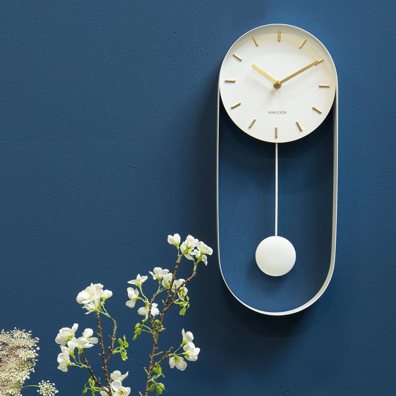 Charm Pendulum Clock White