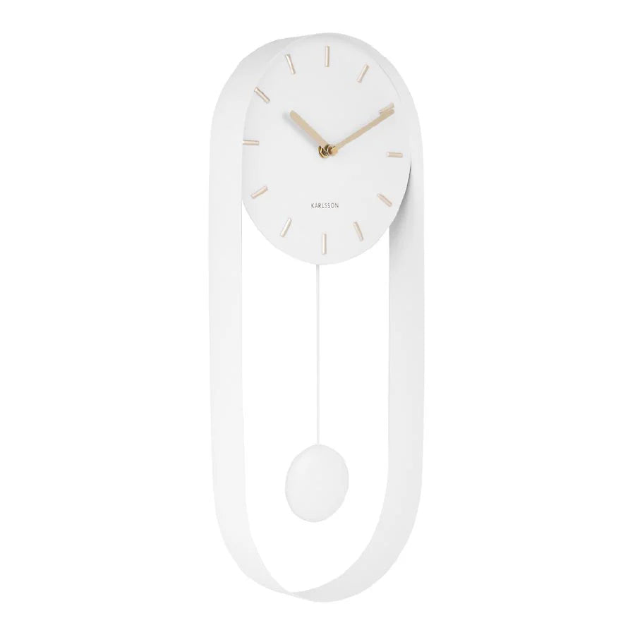 Charm Pendulum Clock White