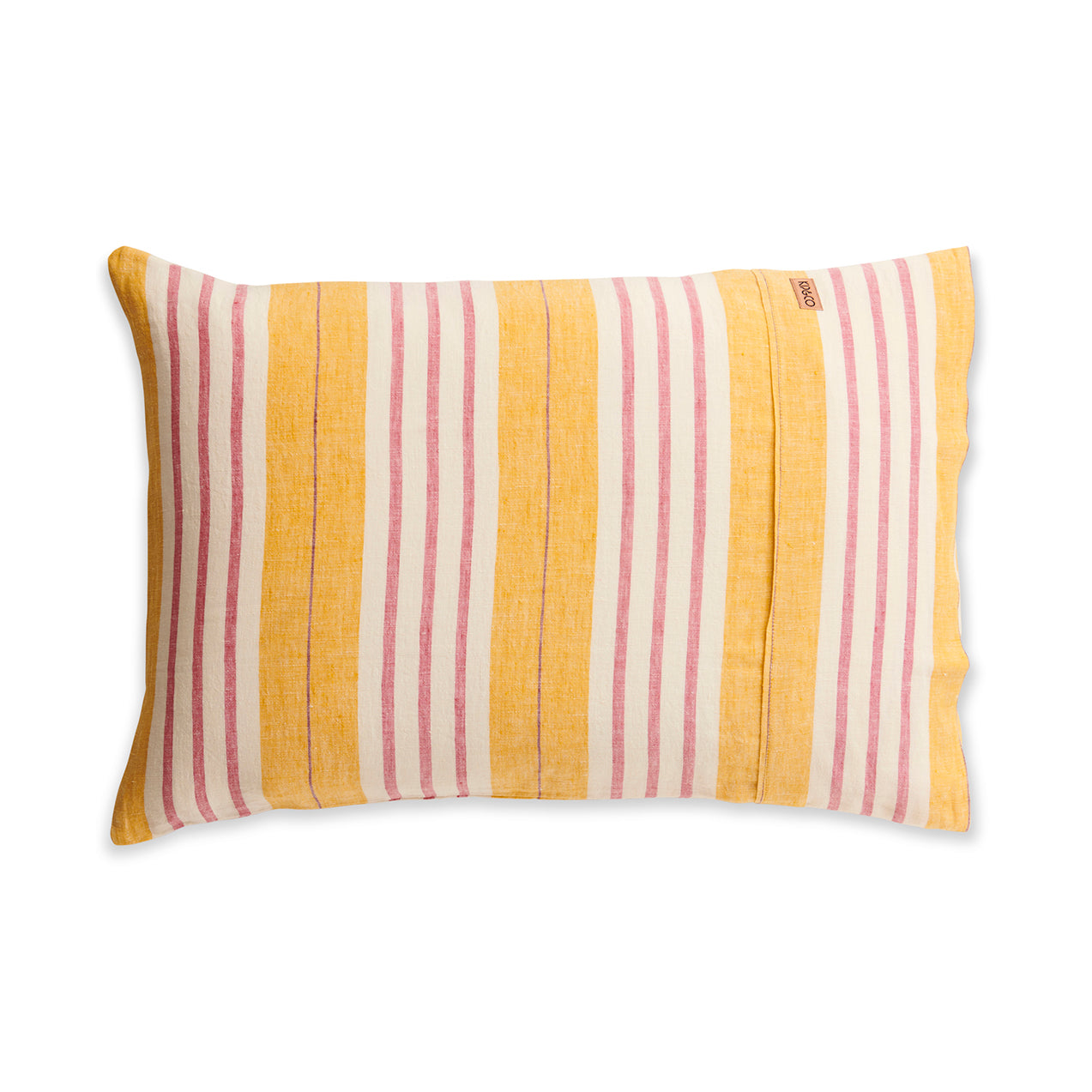 Sweet Stripe Woven Linen Pillowcases Standard Set 2