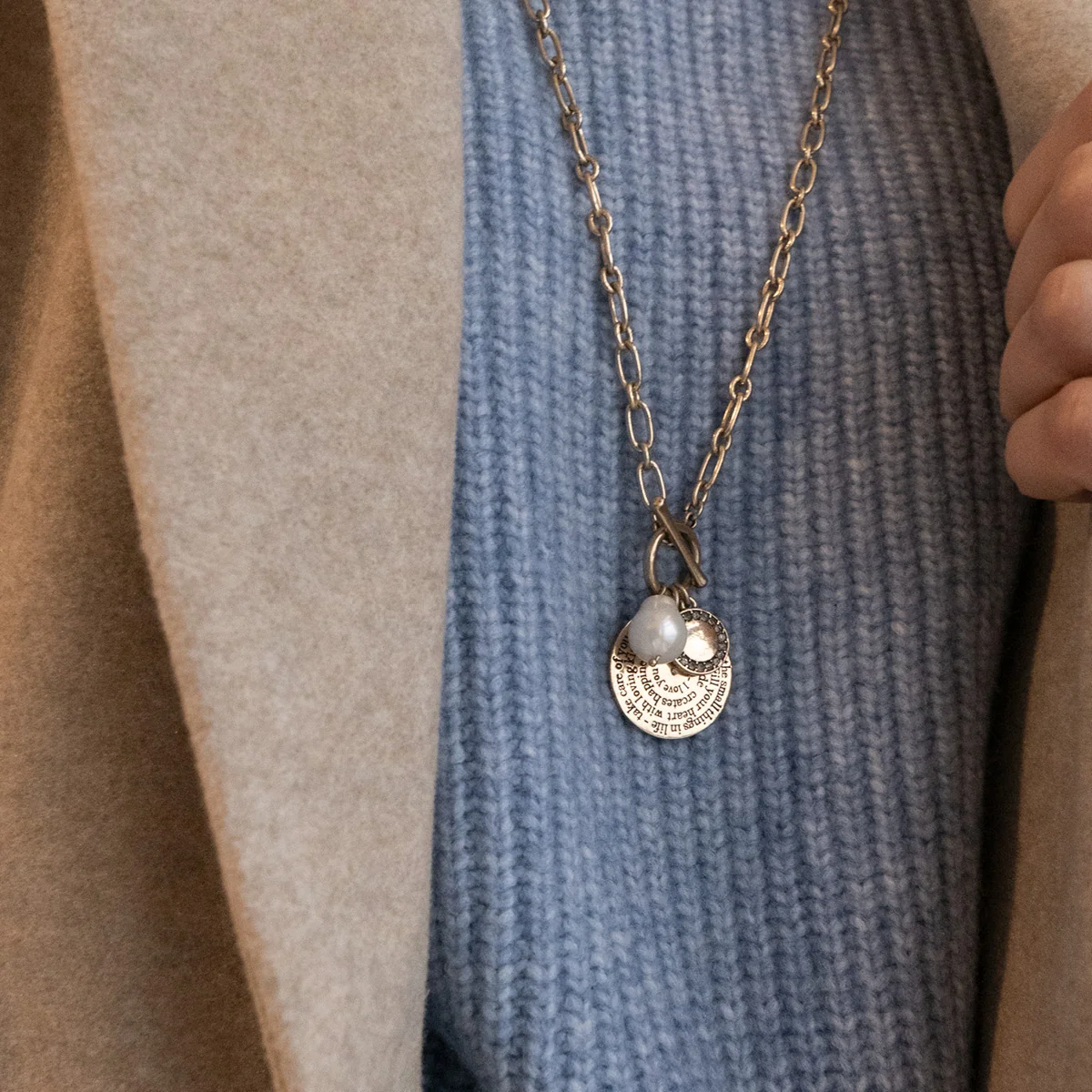 Note to Self Bunch Necklace Gold