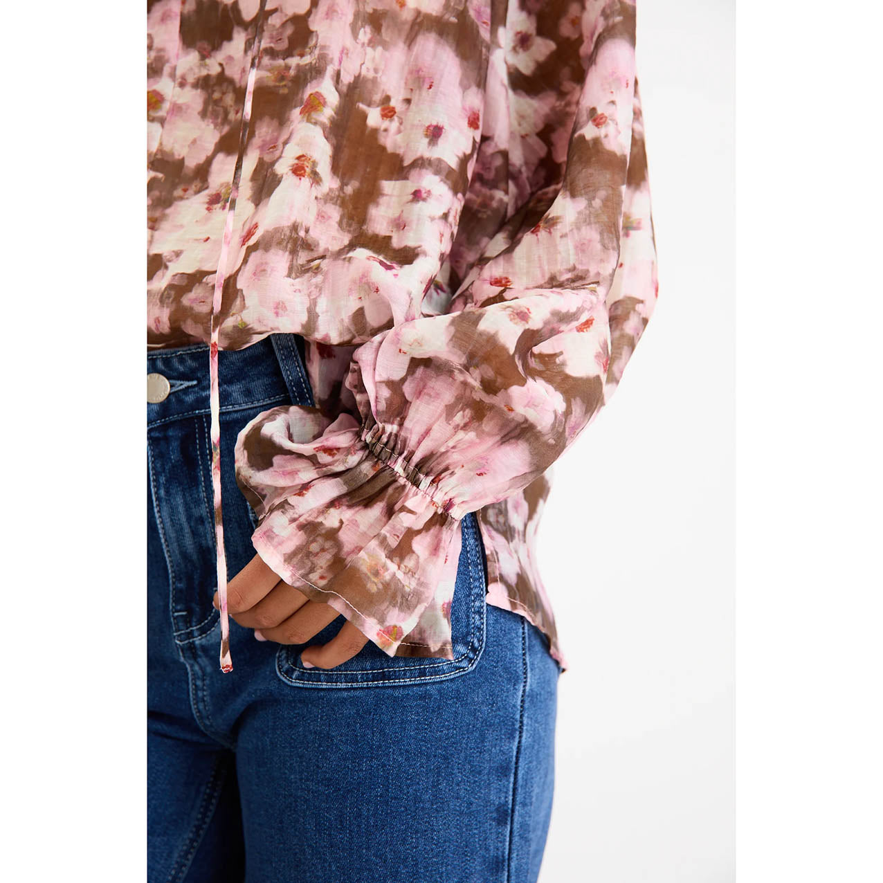 Odyssey Blush Chocolate Floral Top