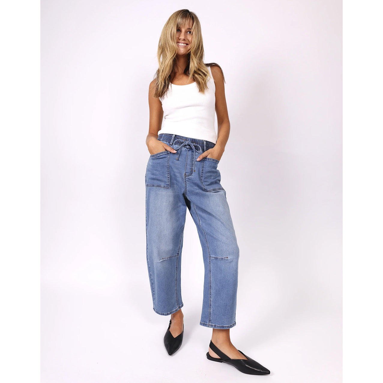 Leo Barrel Jean Blue