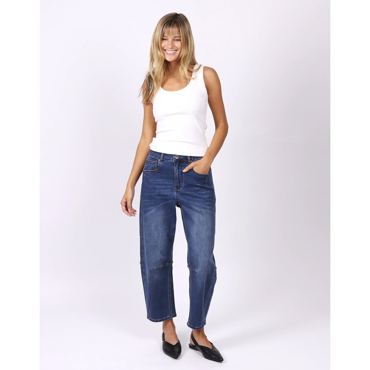Toni Barrel Jean Blue