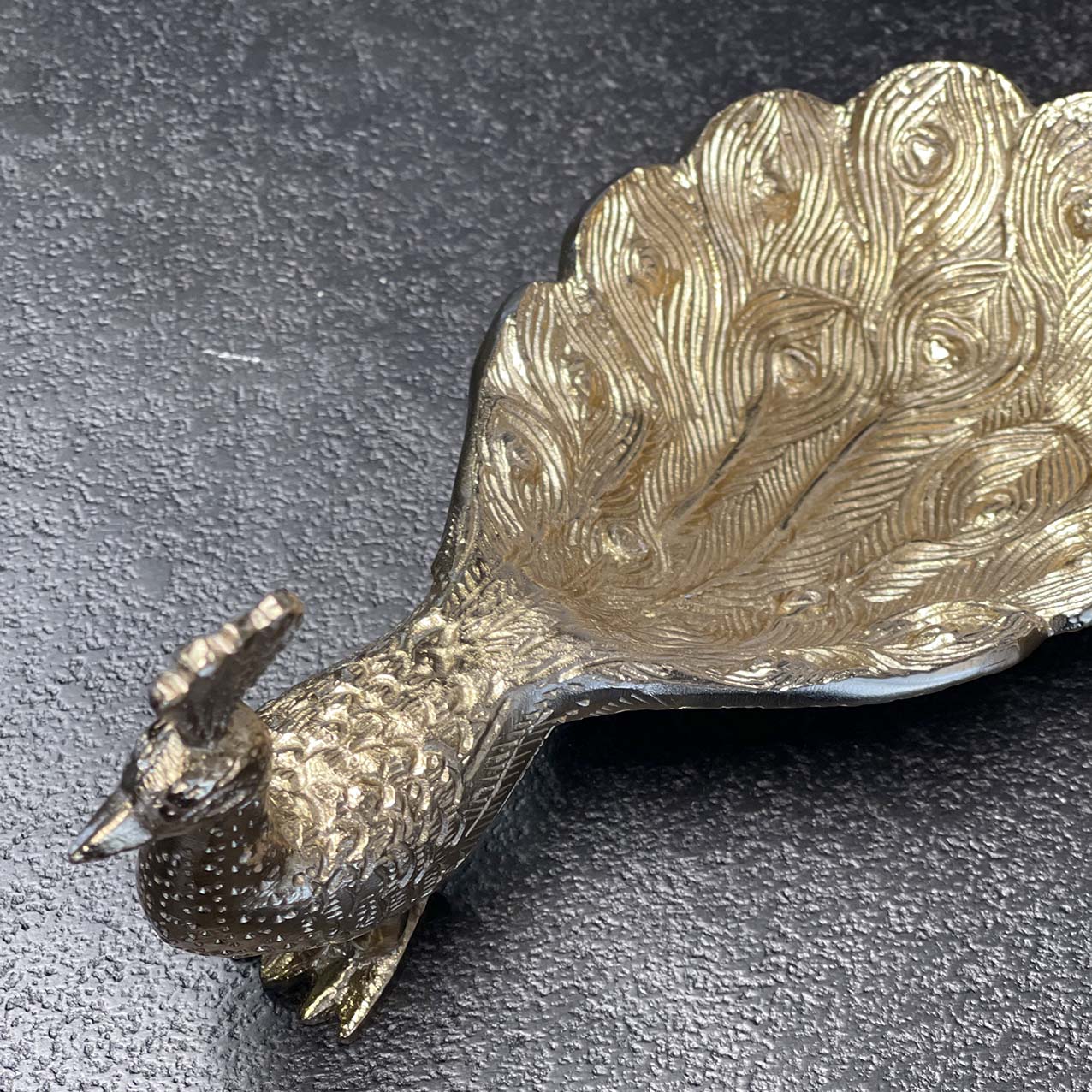 Peacock Metal Trinket Dish