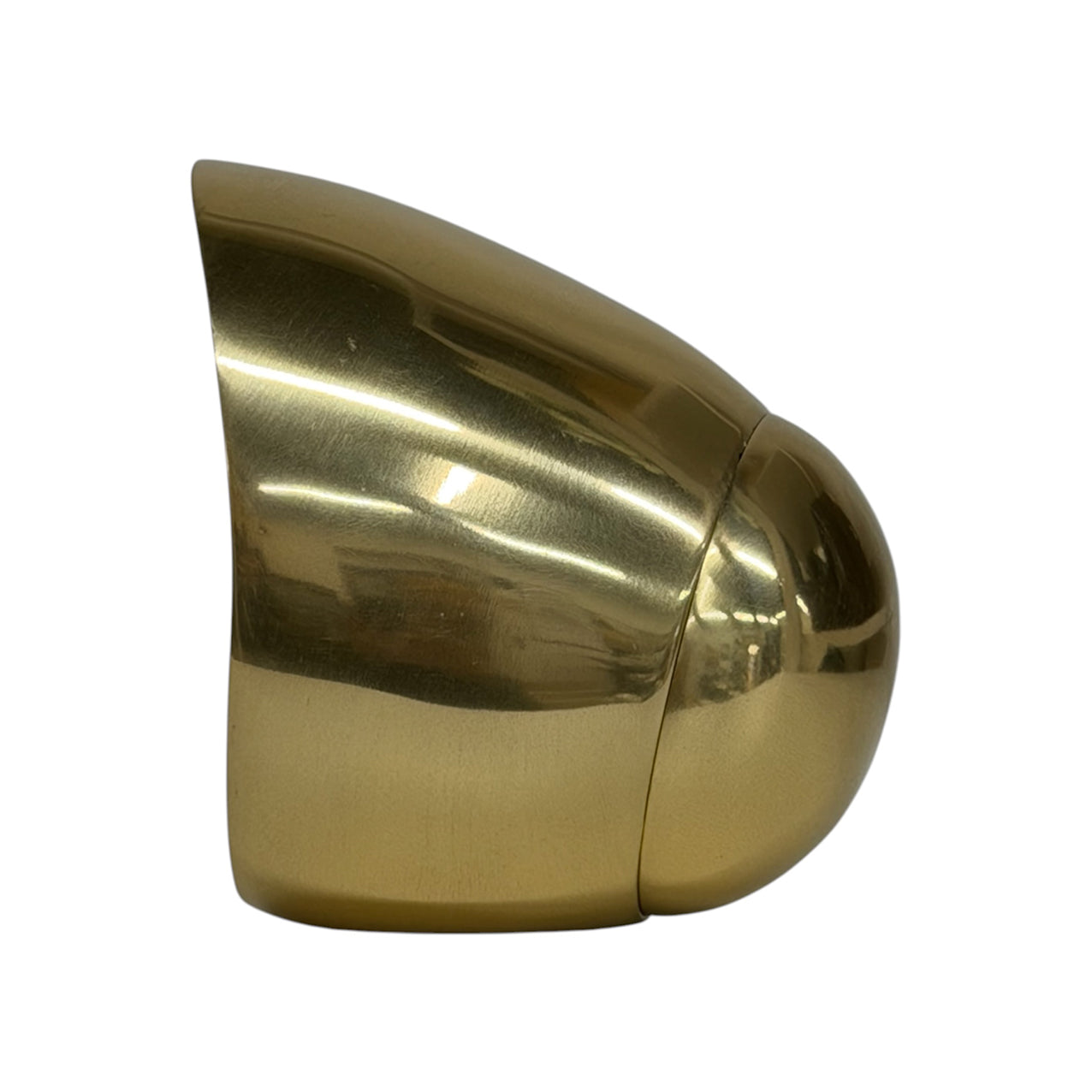 Curved Clock Antique Brass