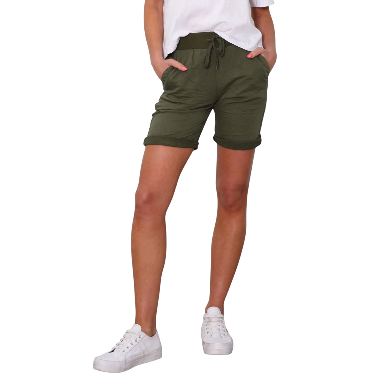Riley Denim Short Khaki