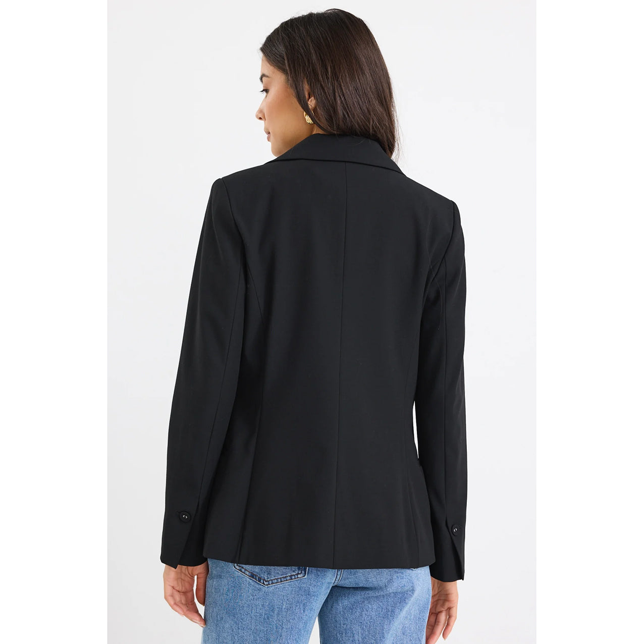 Suave Black Fitted Short Blazer