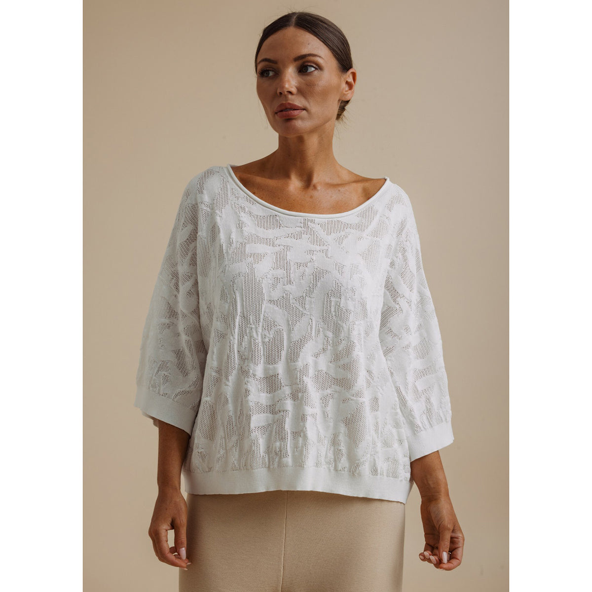 Paradis Jacquard Pullover Salt