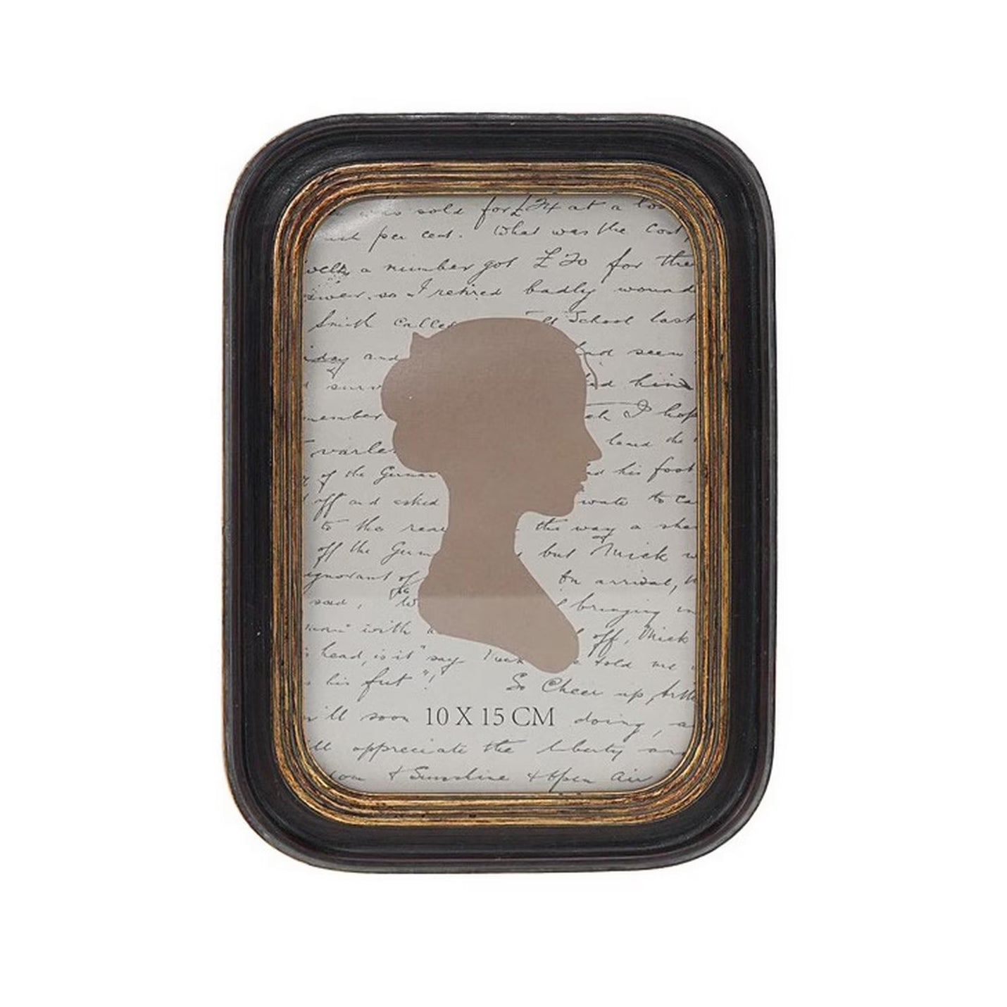 Black/Gold Round Edge Ornate Photo Frame