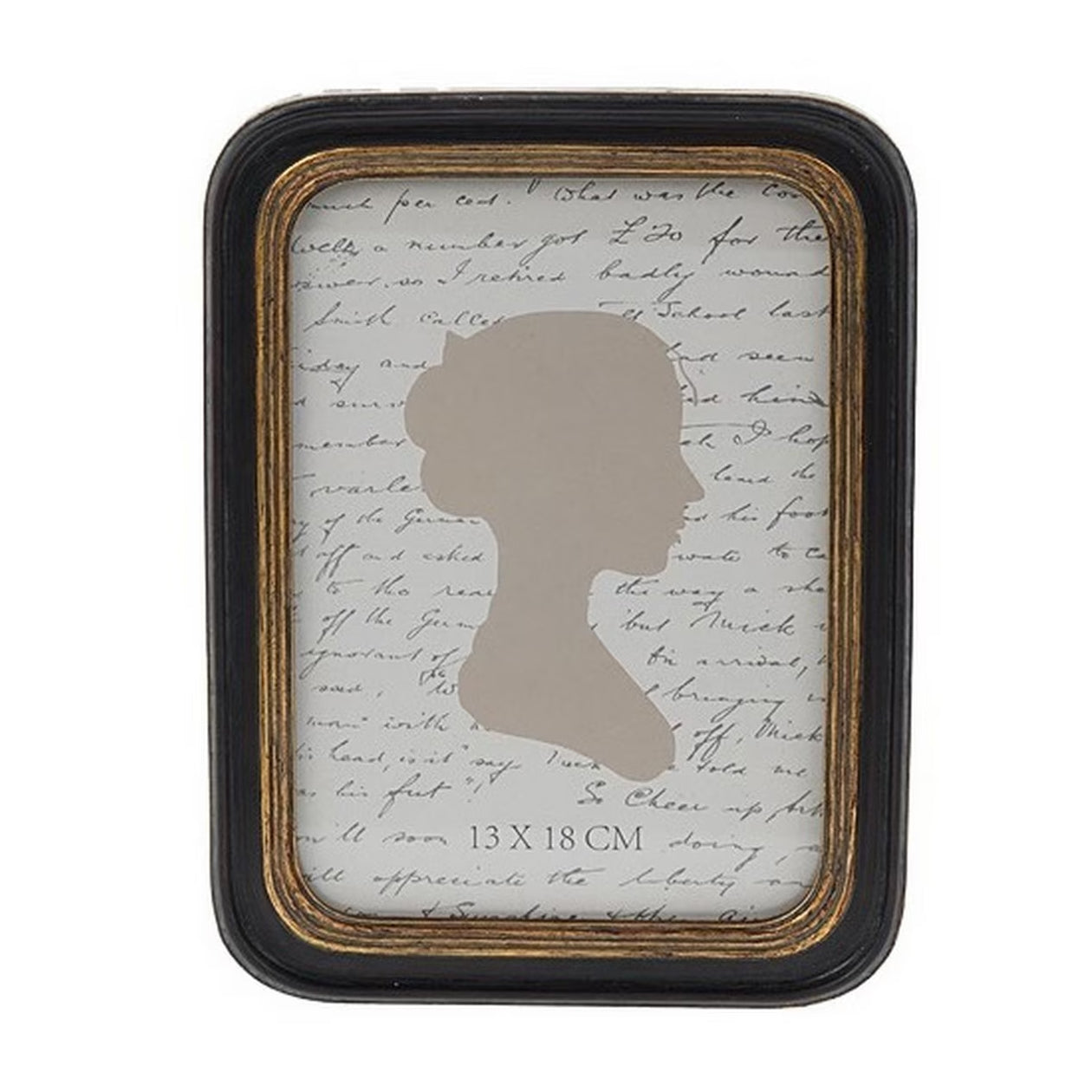 Black/Gold Round Edge Ornate Photo Frame