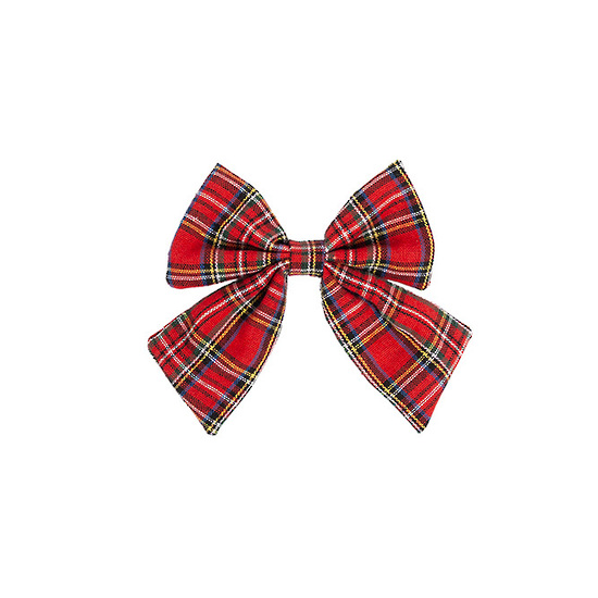 Tartan Bow w Clip Set 6