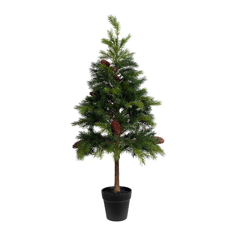 Pine Potted Xmas Tree w LED Lights 90cm