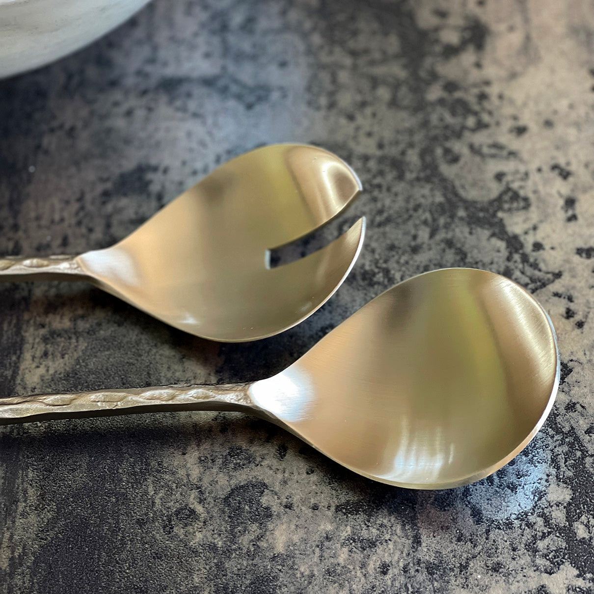 Oh Deer Brushed Gold Salad Servers