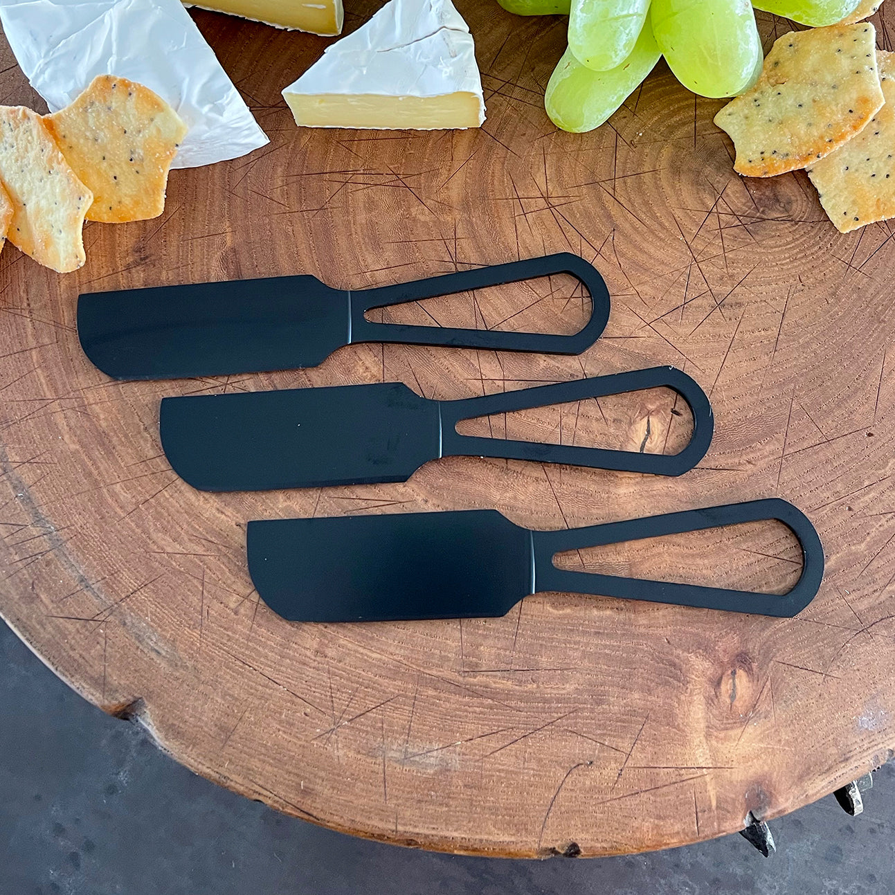 Orson Black 3pc Spreader Knife Set