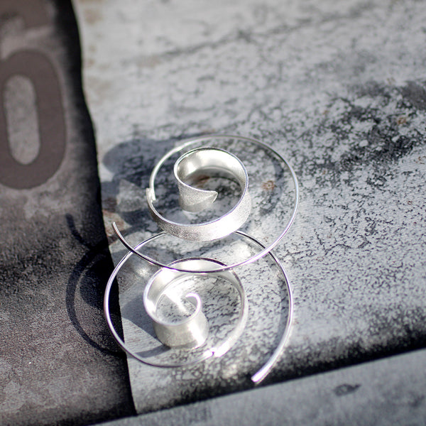 Circular Inward Spiral SS Earrings  Details: • Sterling Silver  All our materials/products are ethically sourced and manufactured