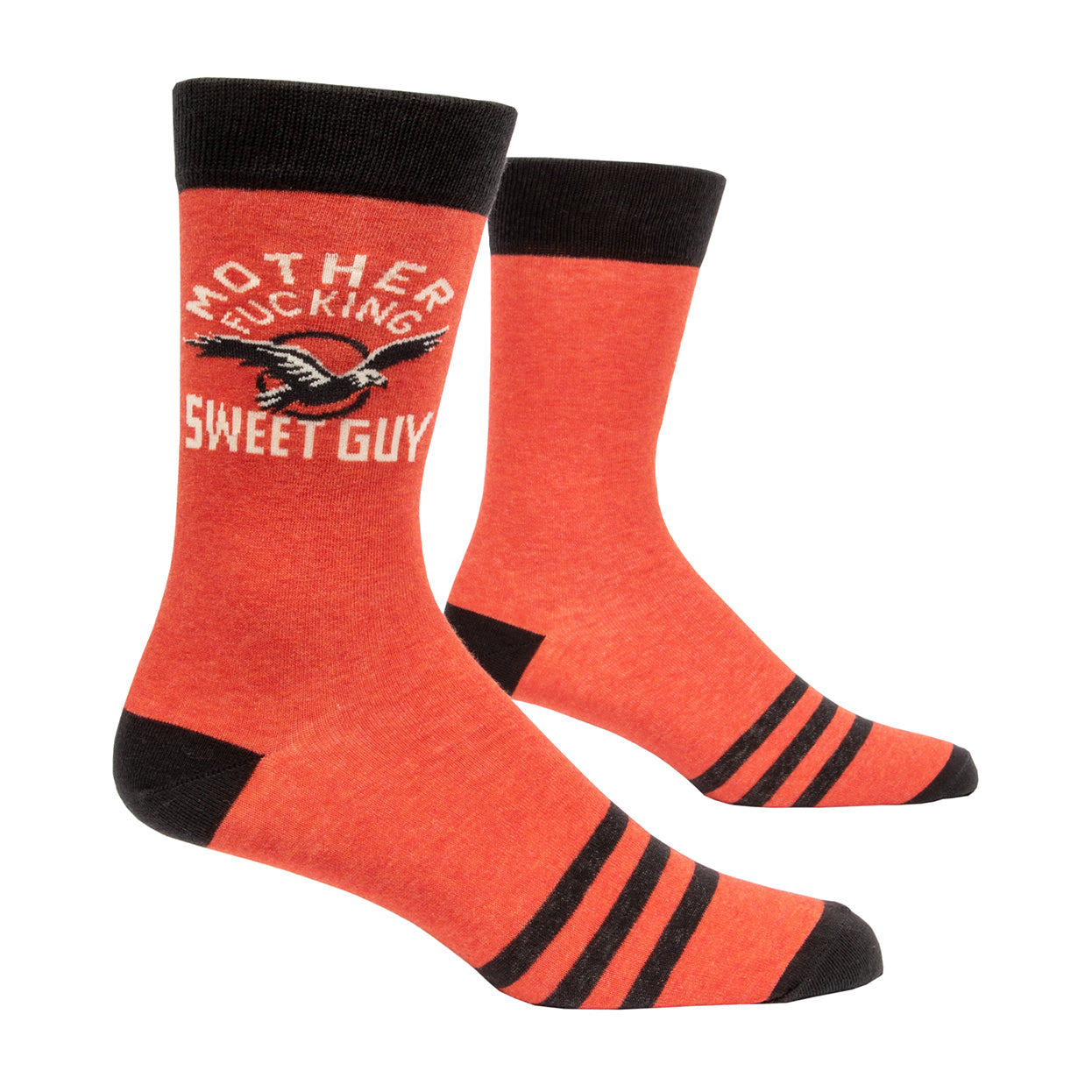 He's like a coconut - rough, tough and hard to crack with a sweet, tender inner core. That, and he loves cocktail umbrellas! Men's shoe size 7-12. 66% combed cotton; 32% nylon; 2% spandex.