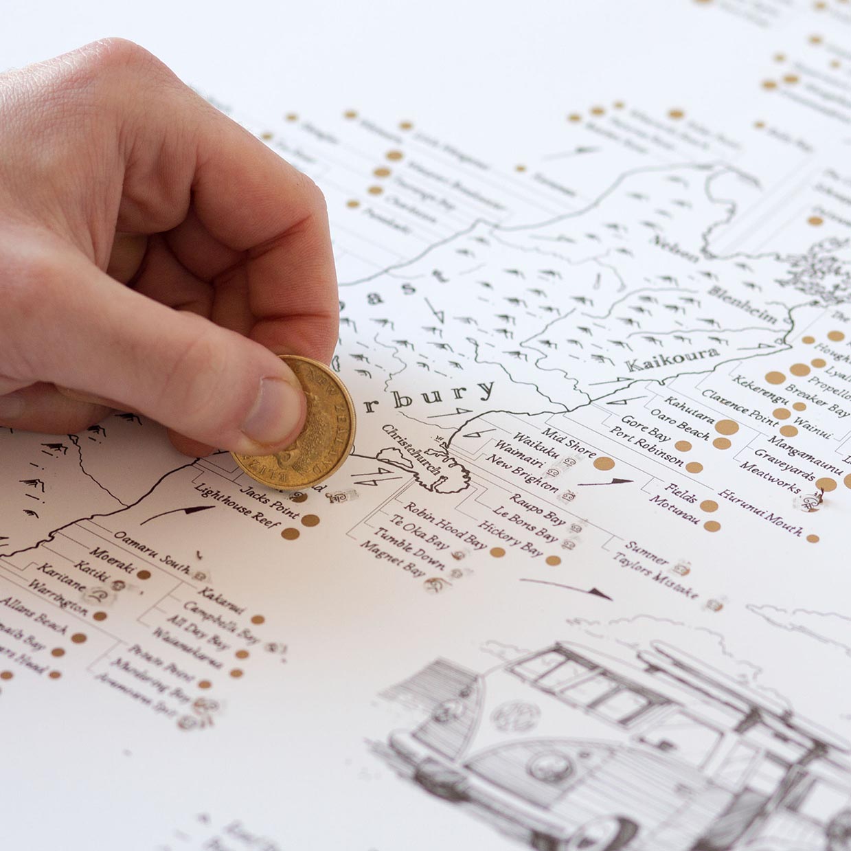 NZ Surf Quest Scratch Map