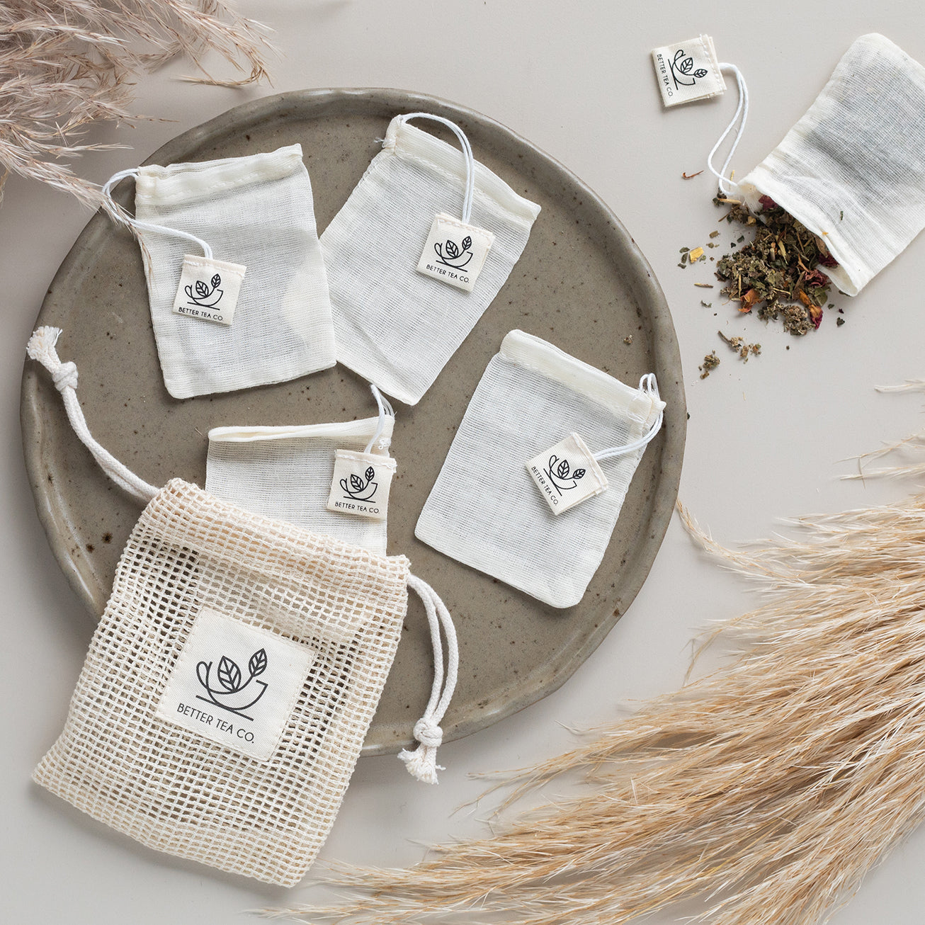 Reusable Cotton Teabags pk5