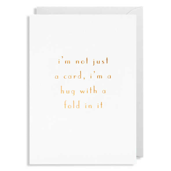 Measures 110mm x 155mm and is BLANK INSIDE for your own message Manufactured from recyclable material Embossed with gold foil writing