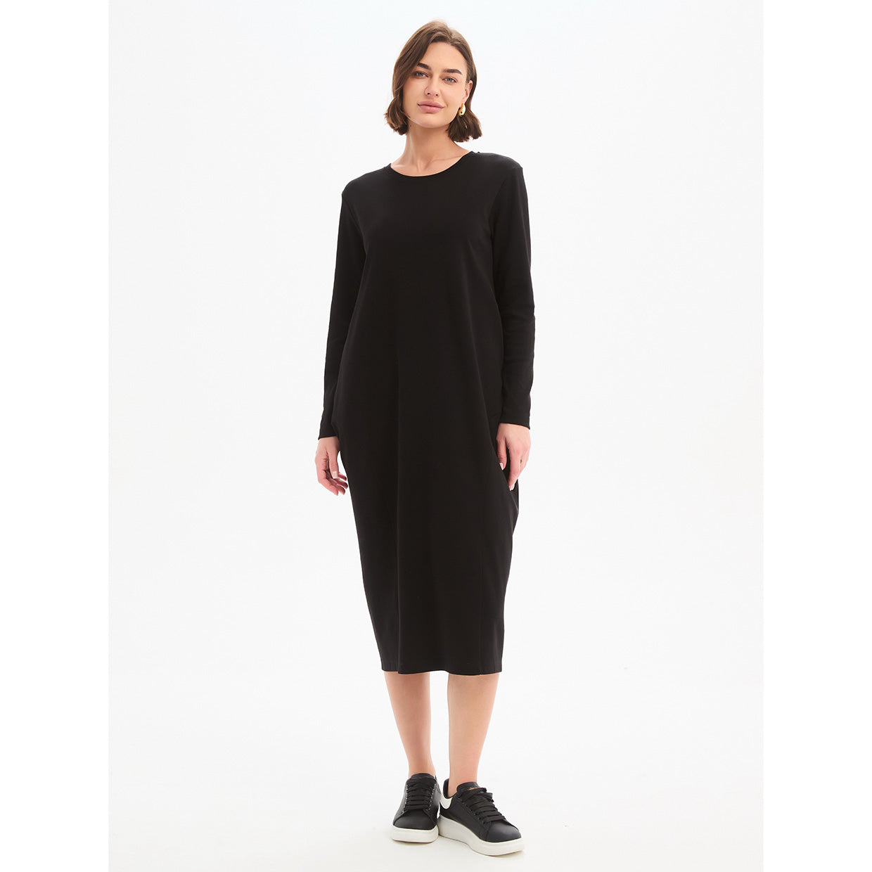 Stripe Back Ovoid Dress Black