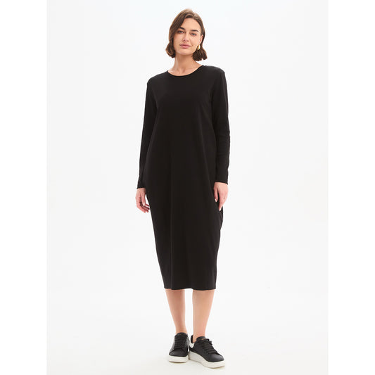 Stripe Back Ovoid Dress Black