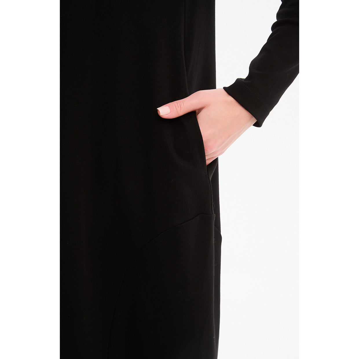 Stripe Back Ovoid Dress Black