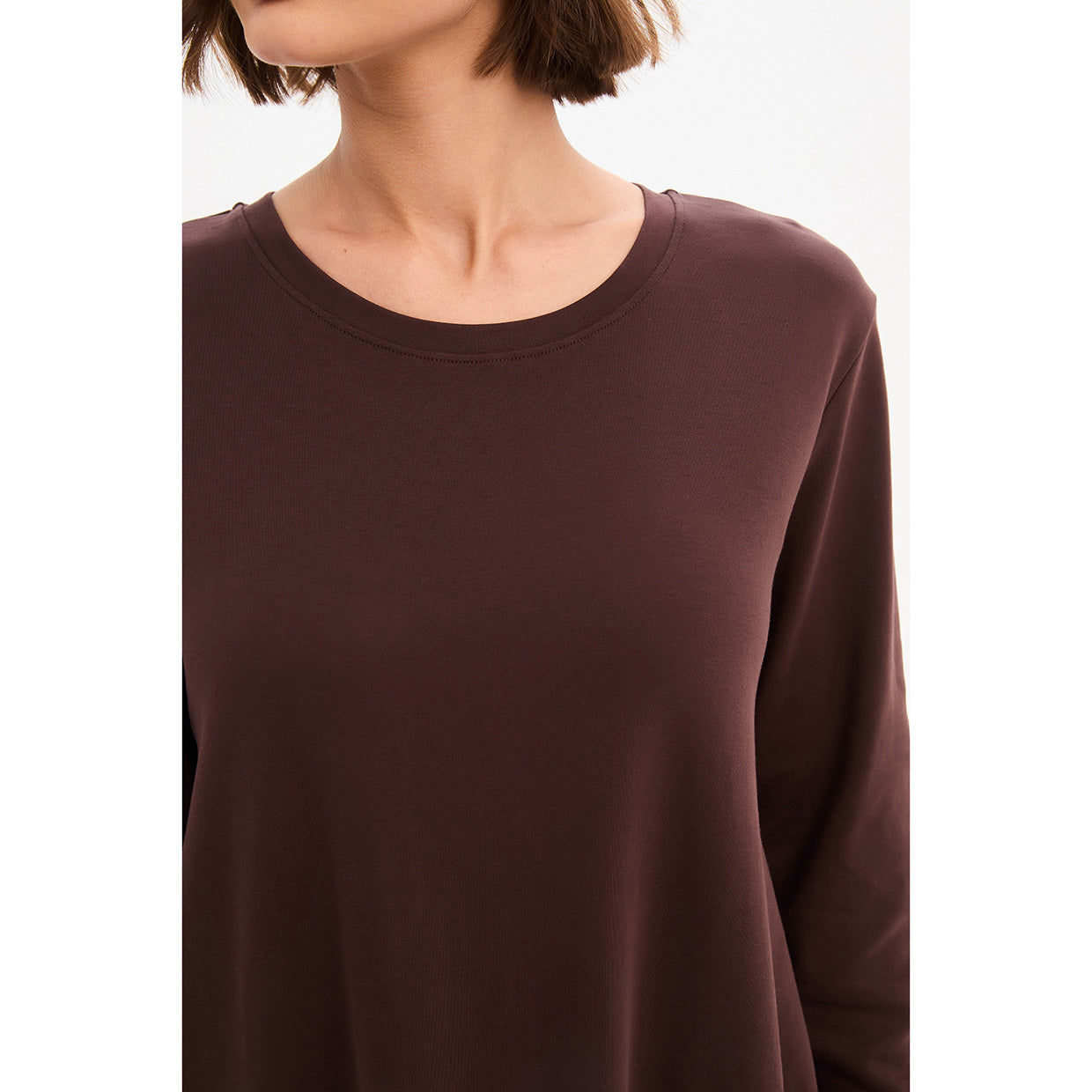 Stripe Back Ovoid Dress Chocolate